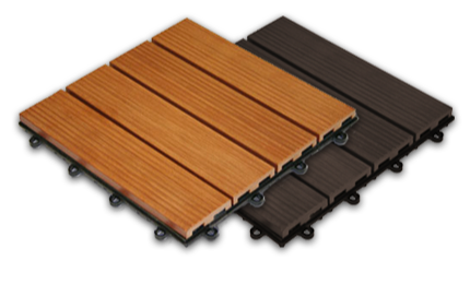 platic deck design woodlook with easy clip system