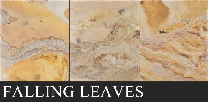 wall design decoration falling leaves like real stone surface
